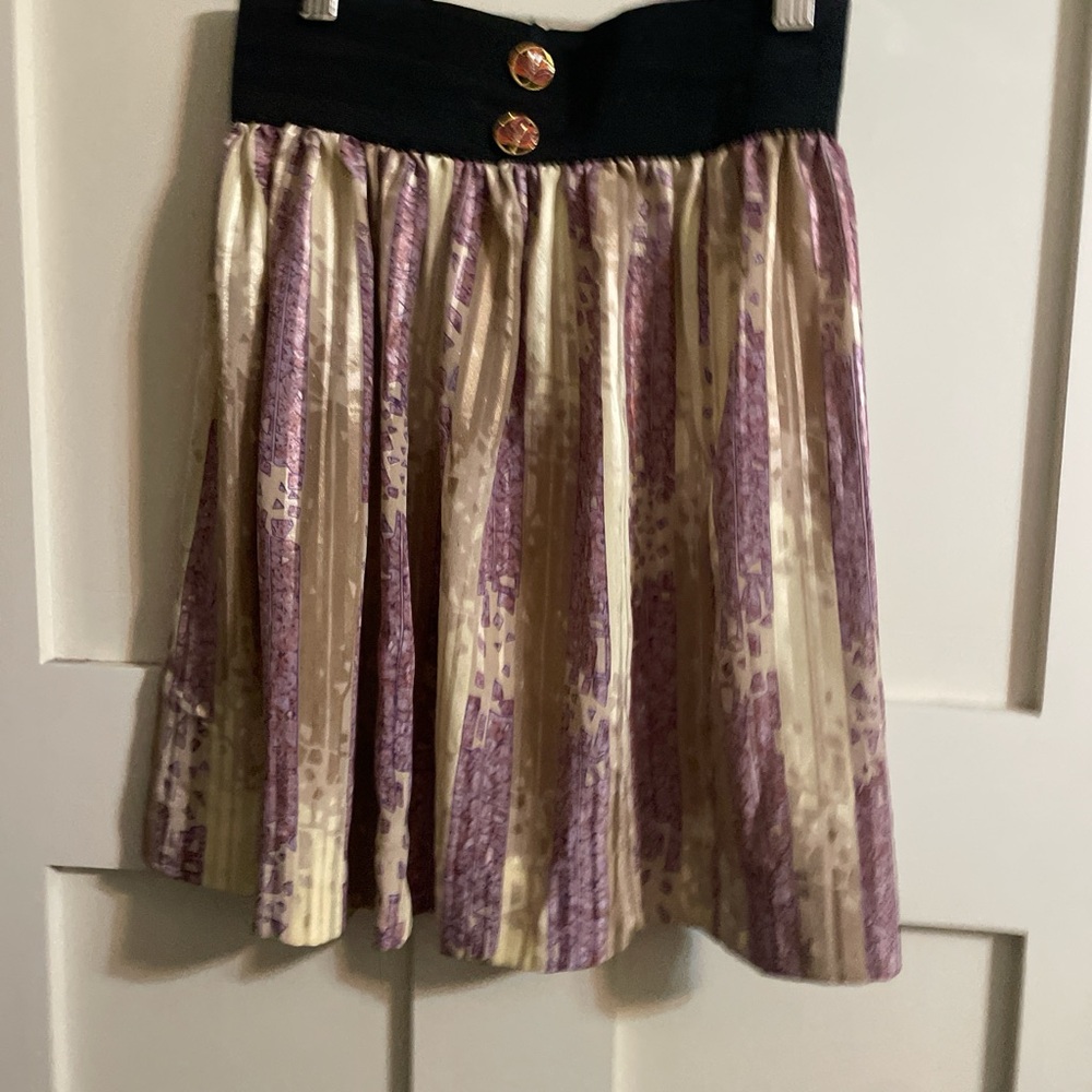 Elegant Purple and Cream Women's Skirt